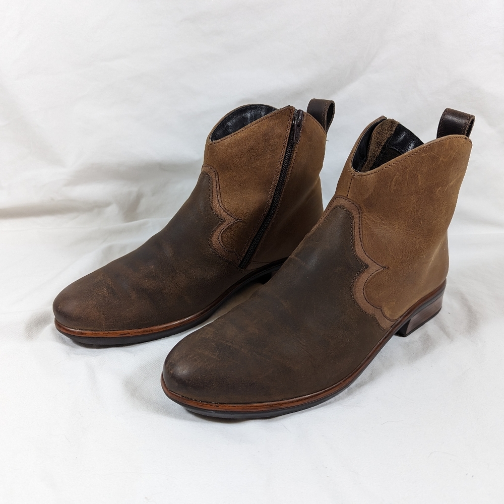 NAOT Sirocco Ankle Western Boots Leather Brown/Tan Women's US 8-8.5 EUR 39